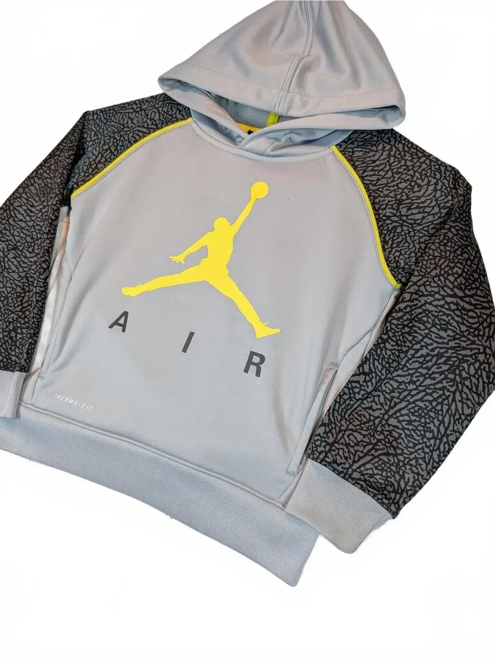 Jordan Air Therma-Fit Jumpman Elephant Print Pullover Hoodie Boys XS 3-4 Yrs